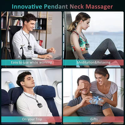 SmartRelief Mini Cervical Massager  Portable Neck  Shoulder Pulse Therapy With Heat Compression 4