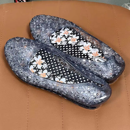 CrystalWave Womens Sequin Jelly Sandals  Lightweight Flat Beach Shoes For Everyday Comfort 11