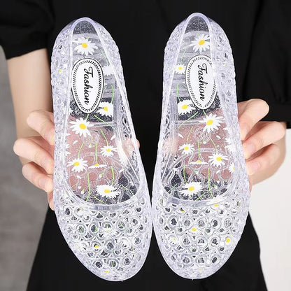 CrystalWave Womens Sequin Jelly Sandals  Lightweight Flat Beach Shoes For Everyday Comfort 7