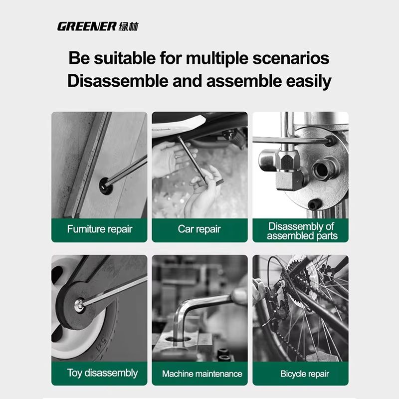 Universal Rainbow Hex Wrench Set  ShortArm Multifunctional Allen Wrench Kit For Home  Auto 5