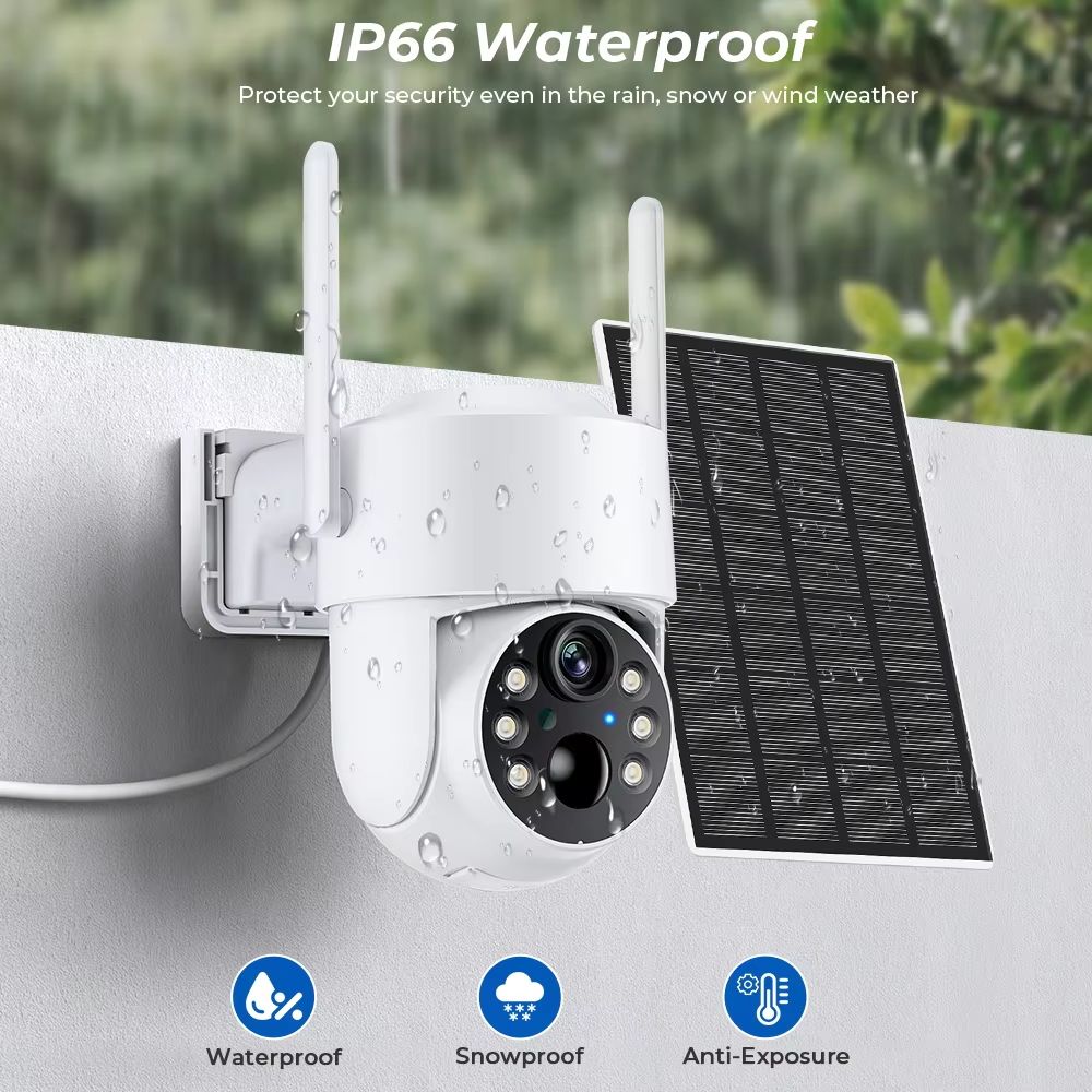 SecureView Solar 4MP WiFi PTZ Camera  Outdoor Wireless IP With BuiltIn Battery 3
