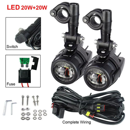 ProBeam 40W LED Auxiliary Fog  Spot Light  Universal Motorcycle Driving Lamp For BMW R1200GS F800GS 1