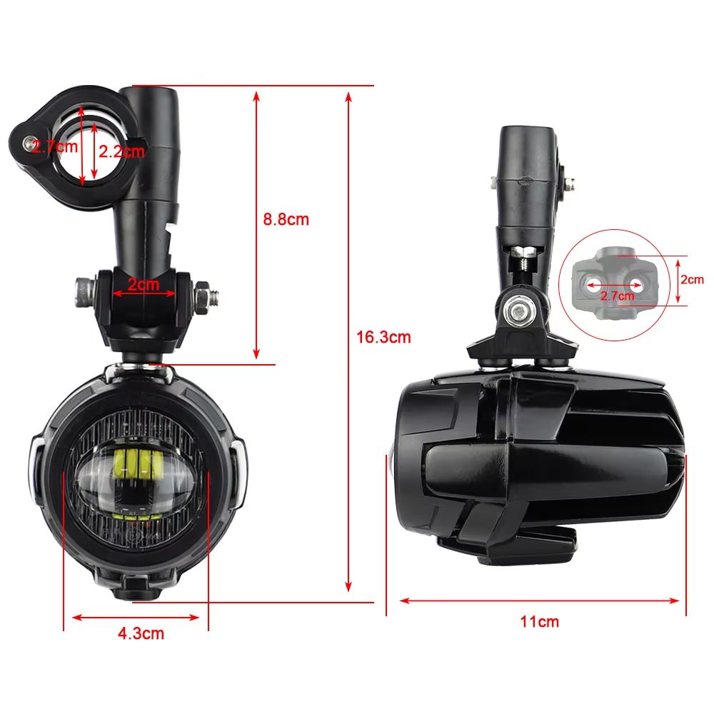 ProBeam 40W LED Auxiliary Fog  Spot Light  Universal Motorcycle Driving Lamp For BMW R1200GS F800GS 2