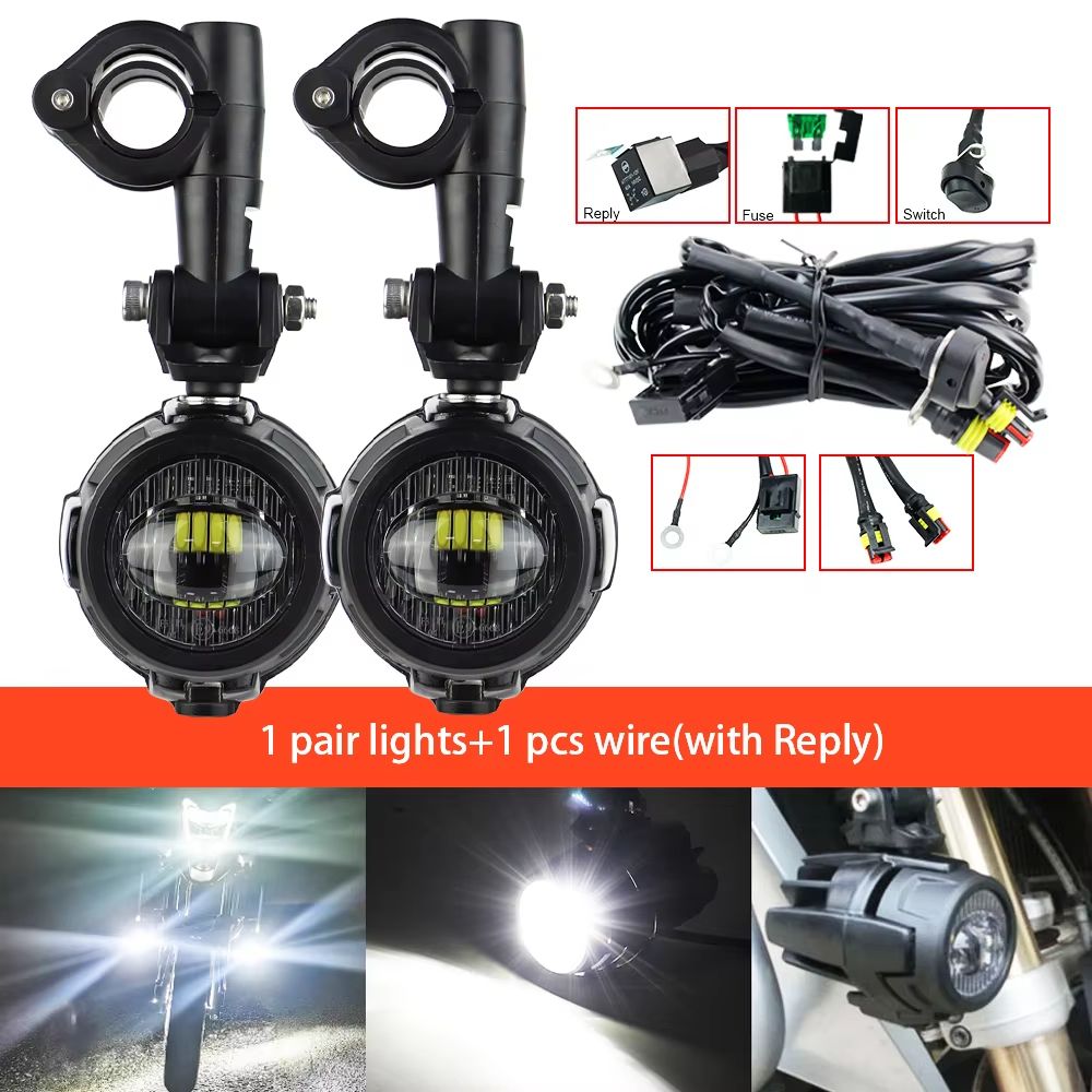 ProBeam 40W LED Auxiliary Fog  Spot Light  Universal Motorcycle Driving Lamp For BMW R1200GS F800GS 8