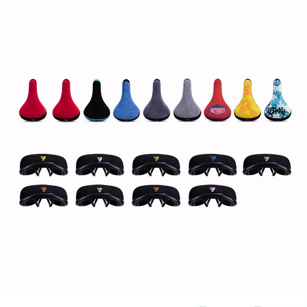 Funsea Bicycle Saddle Wheelie  FlanneletteCovered 8 Mm Rail Bike Seat With Embroidered Logo 5