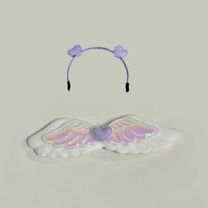 Cute Doll Clothes And Wing Headband Set For Labubu 30 Figures 12