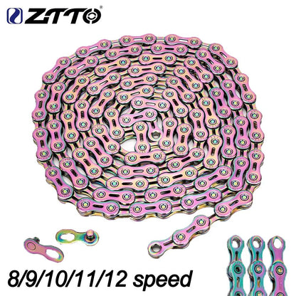 ZTTO ColourMax Universal Bike Chain – High Quality Durable Chain for 8 / 9 / 10 / 11 / 12 Speed Bikes