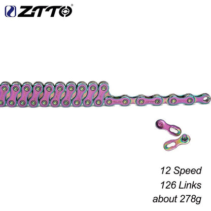 ZTTO ColourMax Universal Bike Chain  High Quality Durable Chain For 8  9  10  11  12 Speed Bikes 18