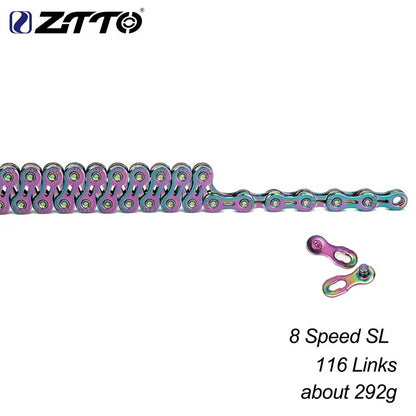 ZTTO ColourMax Universal Bike Chain  High Quality Durable Chain For 8  9  10  11  12 Speed Bikes 8