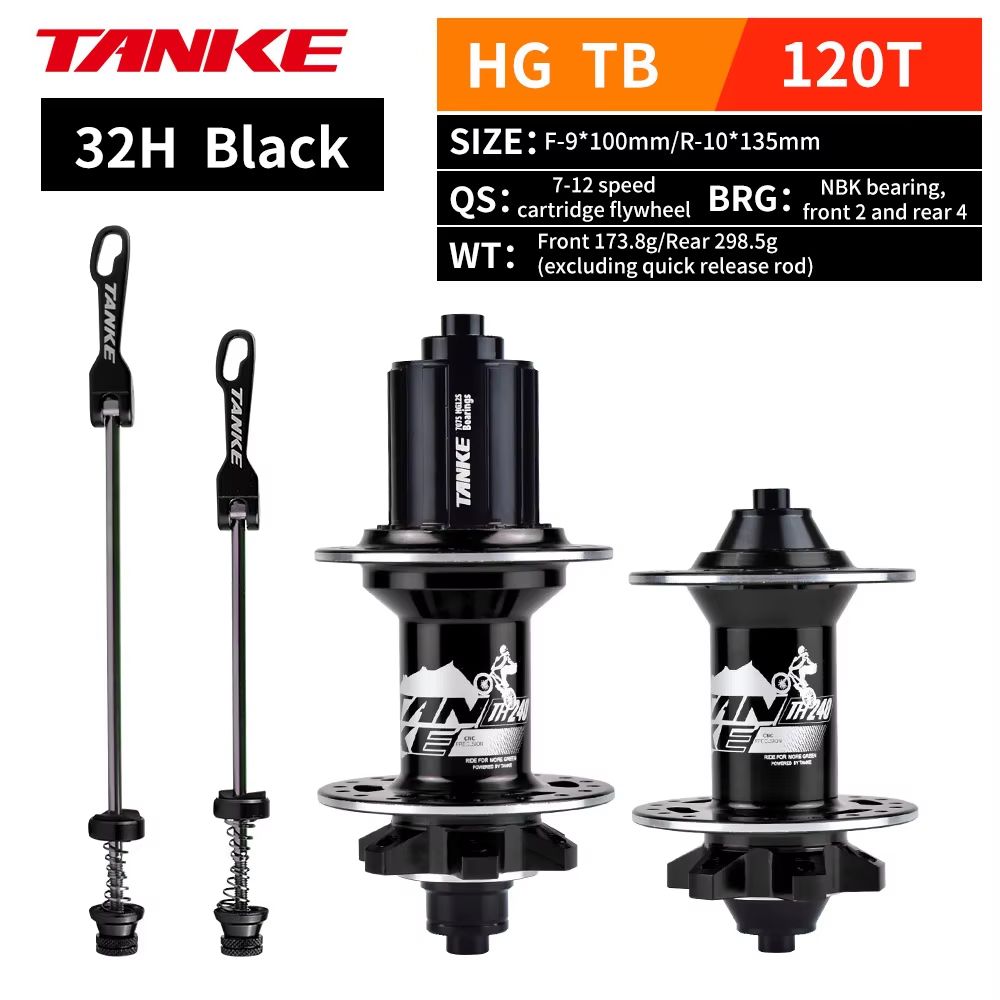 Universal TANKE 120 Click Hub  FrontRear 3236Hole Disc Brake MTB Hub For 812 Speed 9