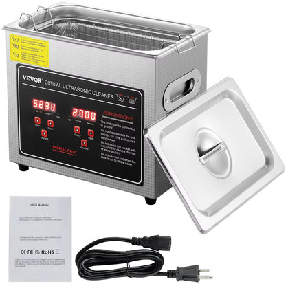 ProClean Stainless-Steel Ultrasonic Cleaner – Portable Home Cleaning Machine (2 L – 30 L Capacity)