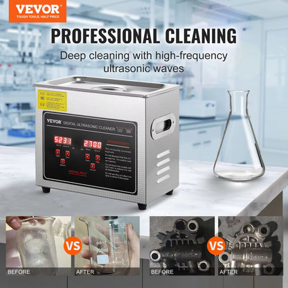 ProClean StainlessSteel Ultrasonic Cleaner  Portable Home Cleaning Machine 2 L  30 L Capacity 1