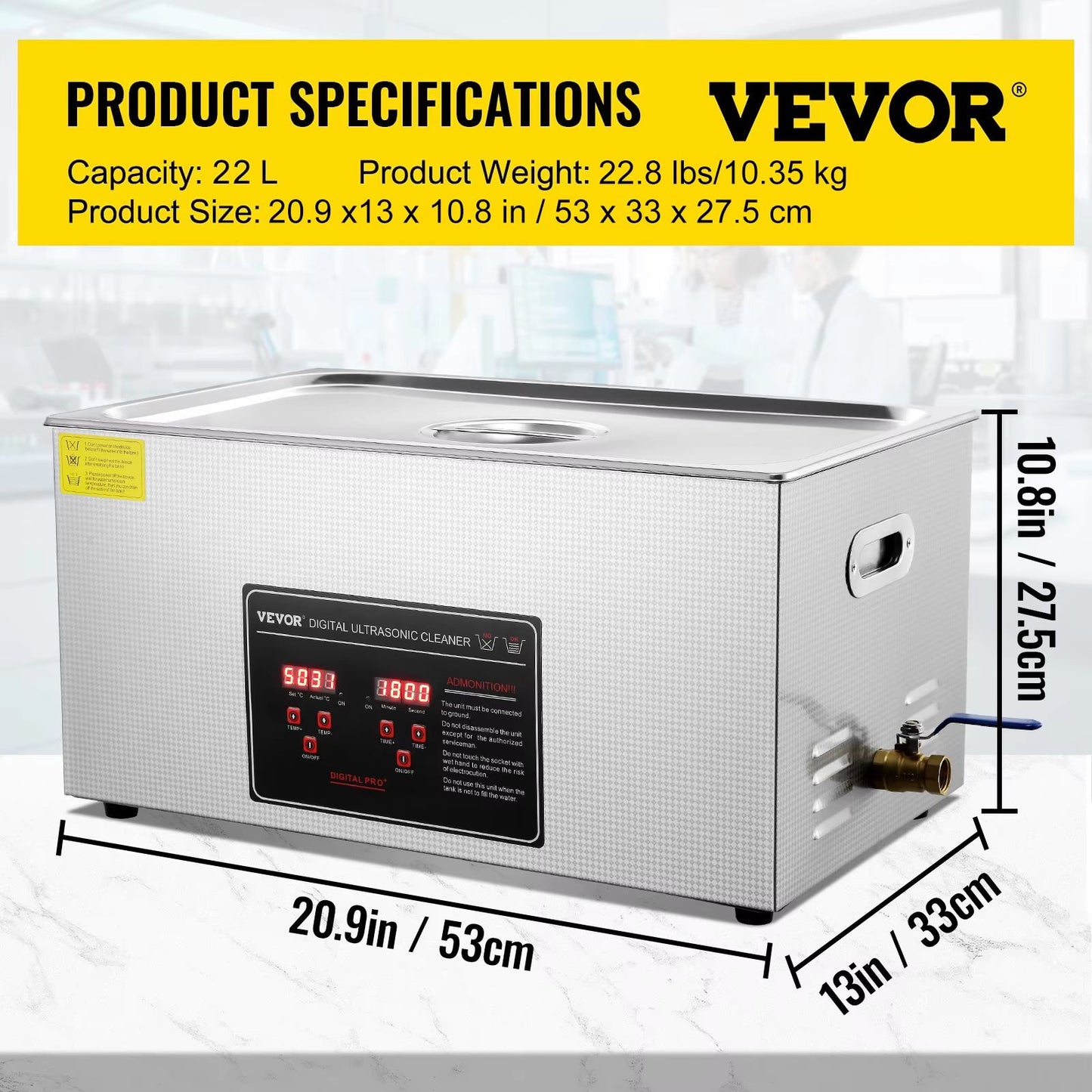 ProClean StainlessSteel Ultrasonic Cleaner  Portable Home Cleaning Machine 2 L  30 L Capacity 10