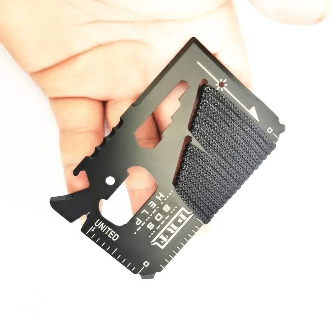 Stainless Steel Emergency Credit Card Multitool Pocket Knife For Outdoor Camping Hiking Survival 2