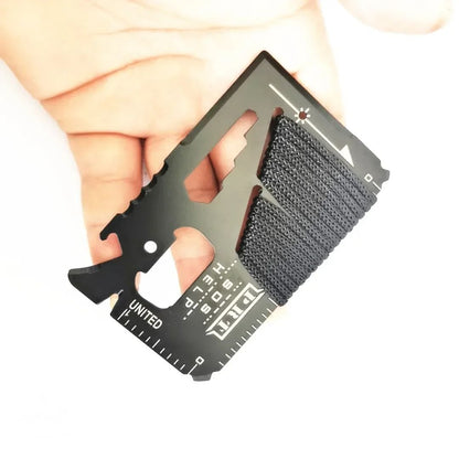 Stainless Steel Emergency Credit Card Multitool Pocket Knife For Outdoor Camping Hiking Survival 2