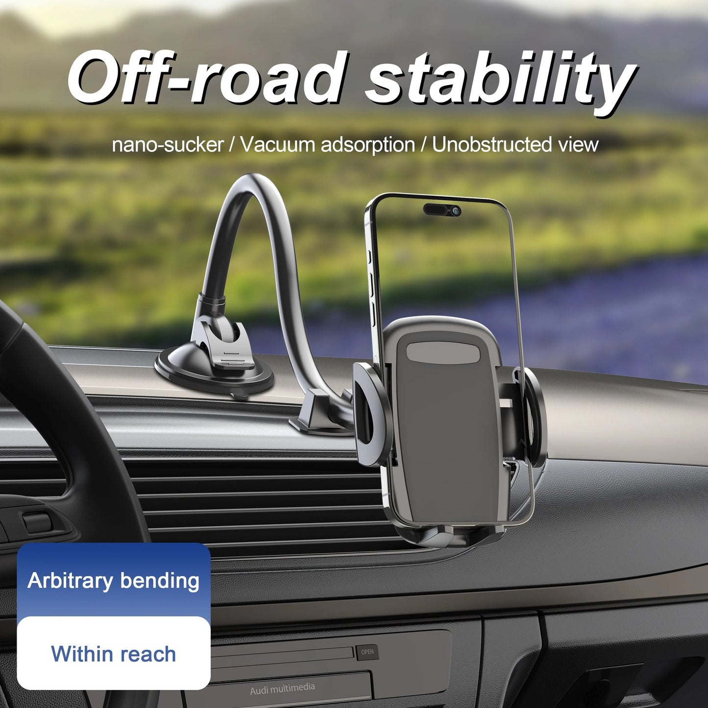 Car Phone Mount Holder With Long Arm 4