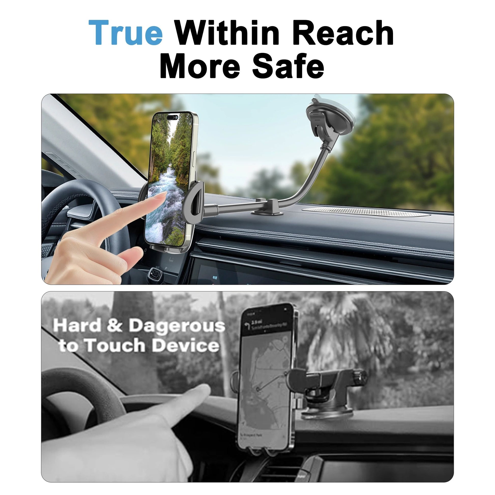 Car Phone Mount Holder With Long Arm 5