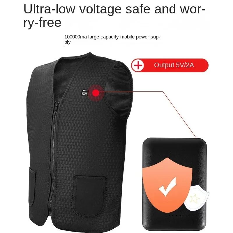 Smart Heated Winter Vest With Adjustable Thermal Zones For Men And Women 2