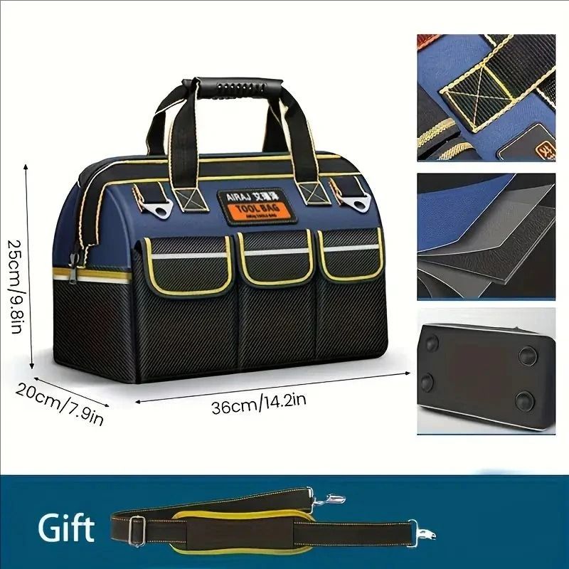 Heavy Duty Multifunctional Tool Bag Waterproof Oxford Electrician Organizer 10