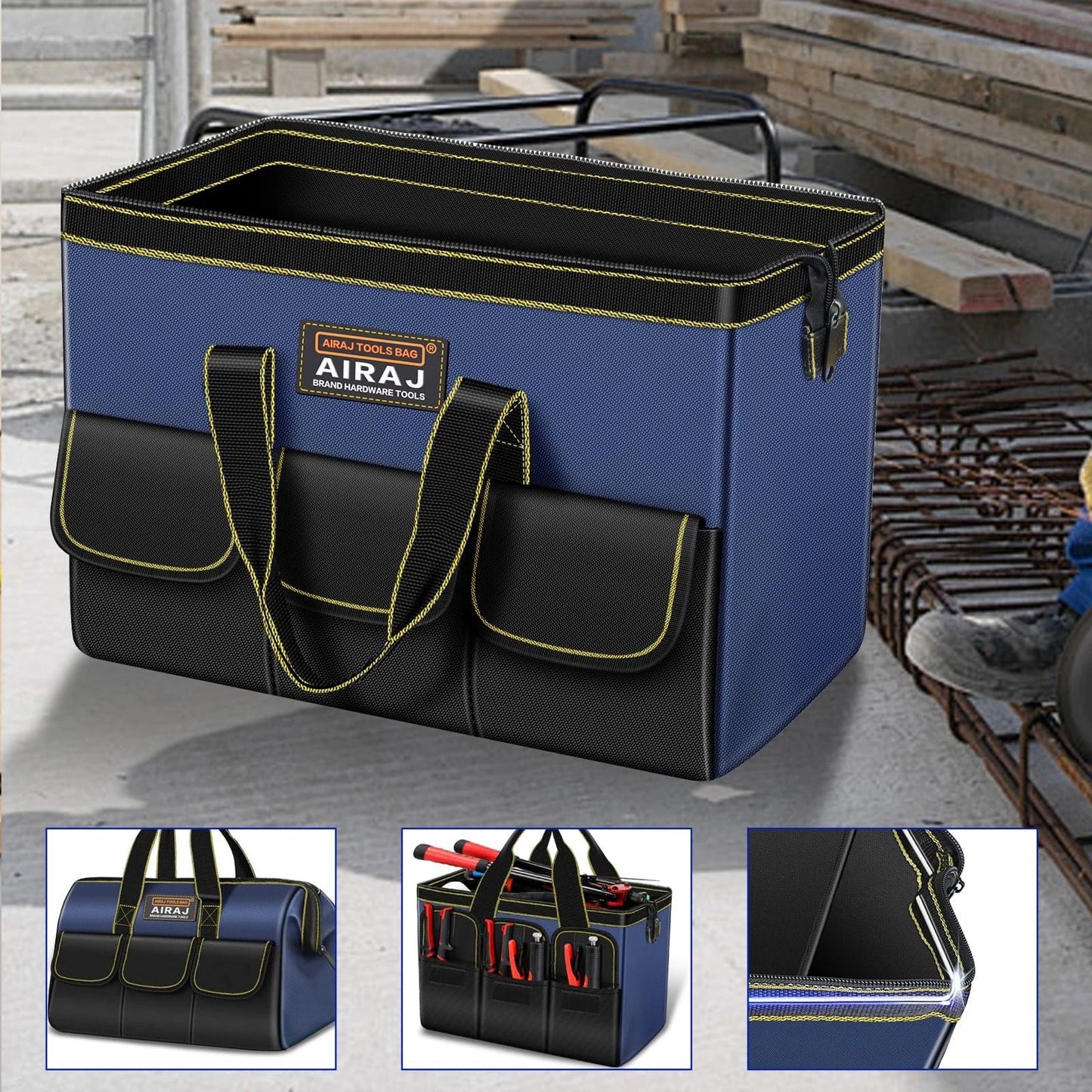 Heavy Duty Multifunctional Tool Bag Waterproof Oxford Electrician Organizer 3