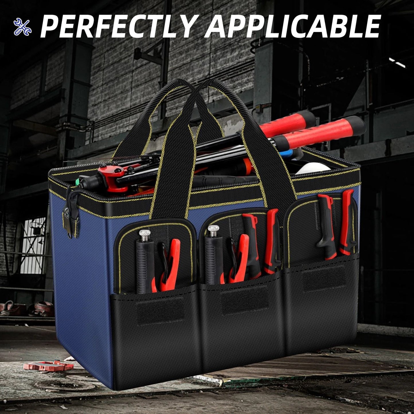 Heavy Duty Multifunctional Tool Bag Waterproof Oxford Electrician Organizer 4