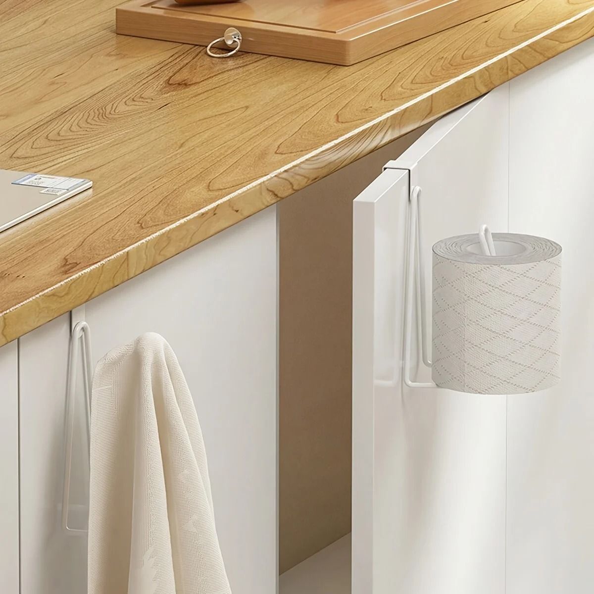 Wall Mount Toilet Paper Holder With No Drill Easy Installation 3