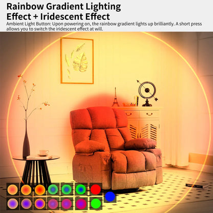 Modern LED Wall Light, with Motion Sensor, Rechargeable RGB Color Changing Night Light, for Stairs, Porch