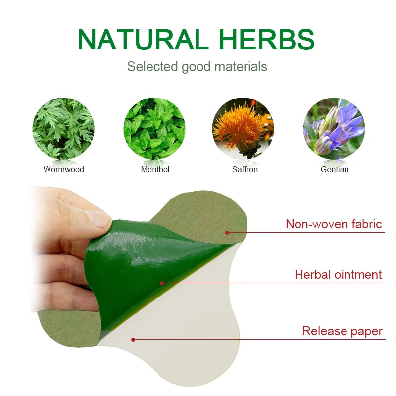 Mugwort Self Heating Care Patch For Neck Back Knees Non Woven Acupuncture Heat Patches Winter Pain  3