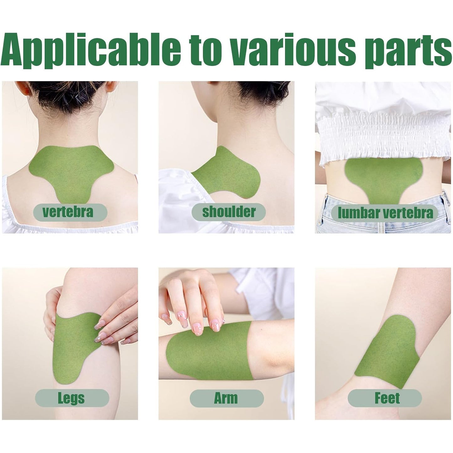 Mugwort Self Heating Care Patch For Neck Back Knees Non Woven Acupuncture Heat Patches Winter Pain  5