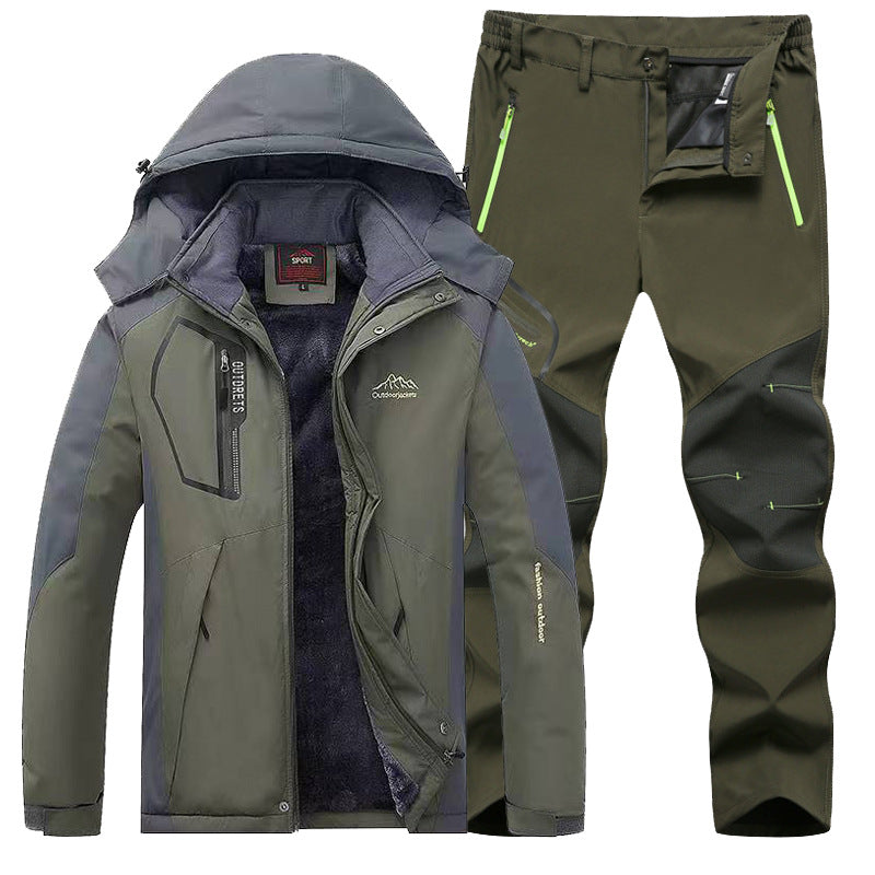 Mens Ski Suit Windproof Waterproof Winter Ski Wear Handsome Outdoor Sports Suit For Warmth 7
