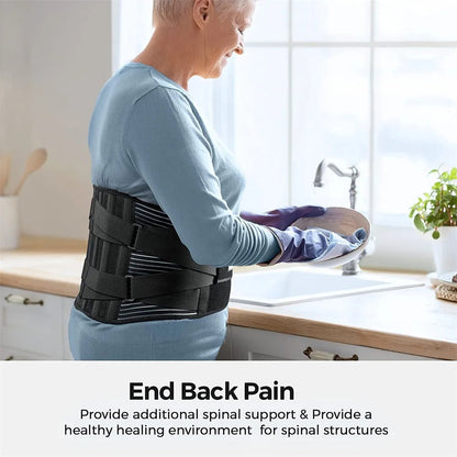 Slimming Body Shaper Waist Trainer Back Support Belt For Lower Back Pain Adjustable Breathable Wais 3