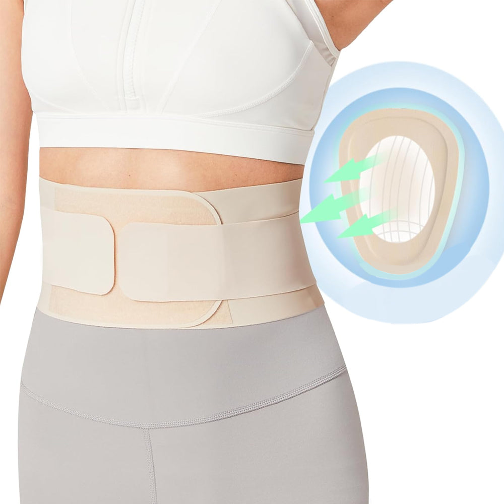 Lumbar Support Belt for Men and Women, Waist Support for Lower Back Pain Relief, Lightweight Thin Back Brace