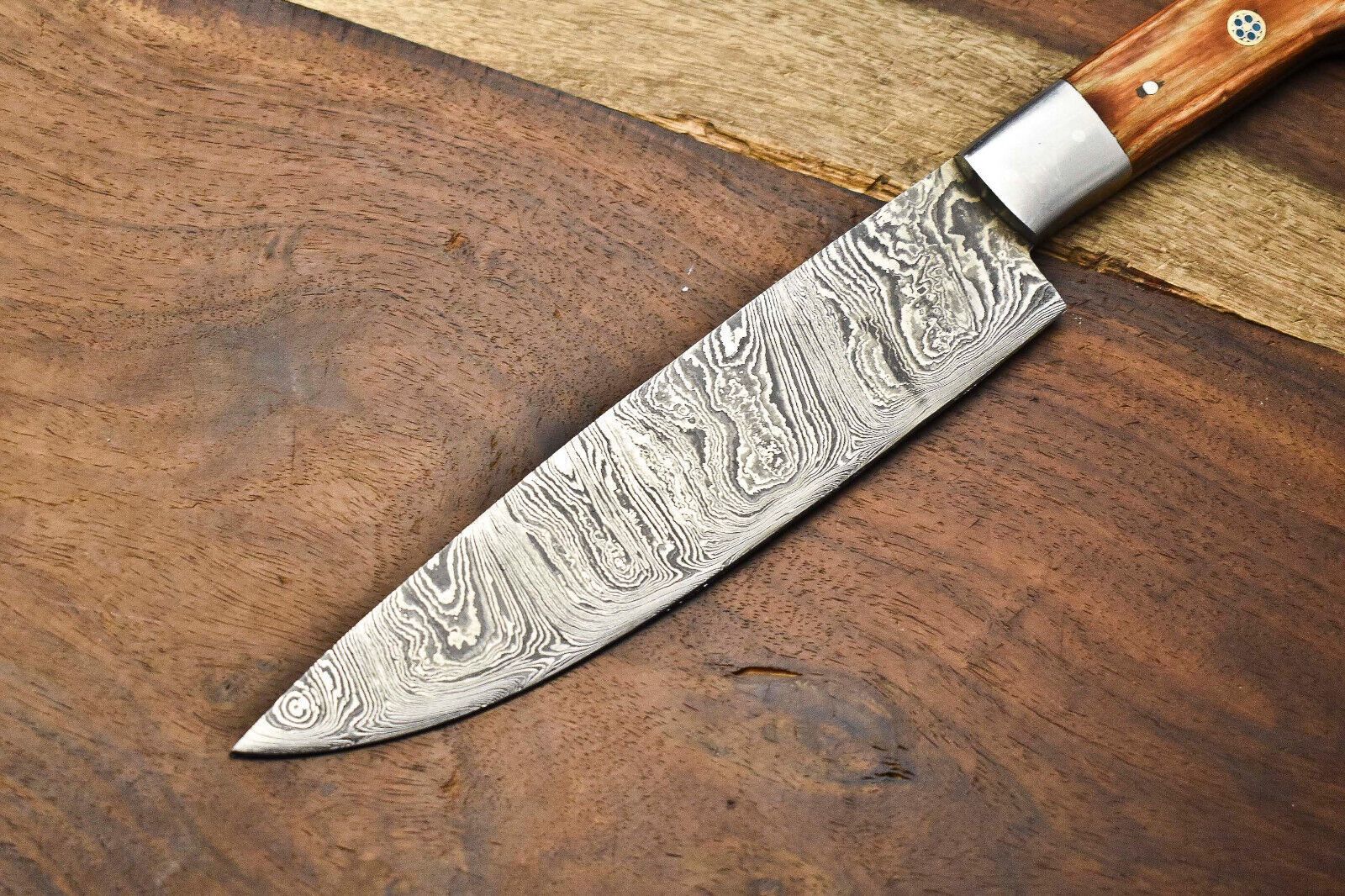 Hand Forged Damascus Steel Chef Knife  Custom Full Tang Professional Kitchen  Sport Knife 3