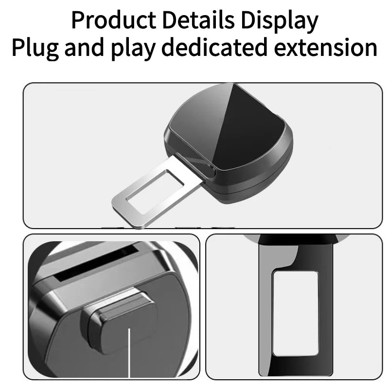 Alloy Car Seat Belt Clip Extension Safety Seatbelt Buckle Lock Extender Converter For Baby Car Seat 3