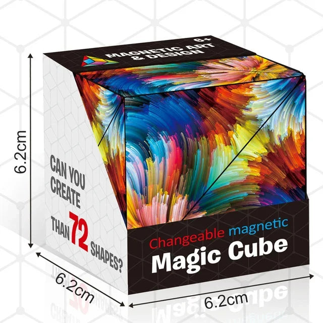 Shasibo Magnetic Cubes Magic Infinite Cosmic Cube Changeable Magnet Fidget Cubes AntiStress Flip Cu 6