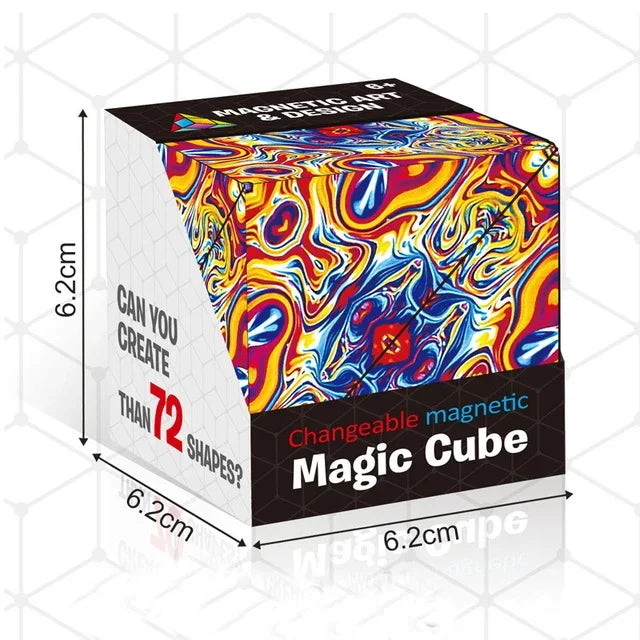 Shasibo Magnetic Cubes Magic Infinite Cosmic Cube Changeable Magnet Fidget Cubes AntiStress Flip Cu 9