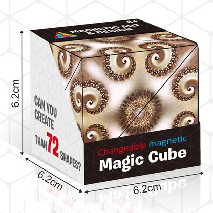 Shasibo Magnetic Cubes Magic Infinite Cosmic Cube Changeable Magnet Fidget Cubes AntiStress Flip Cu 19