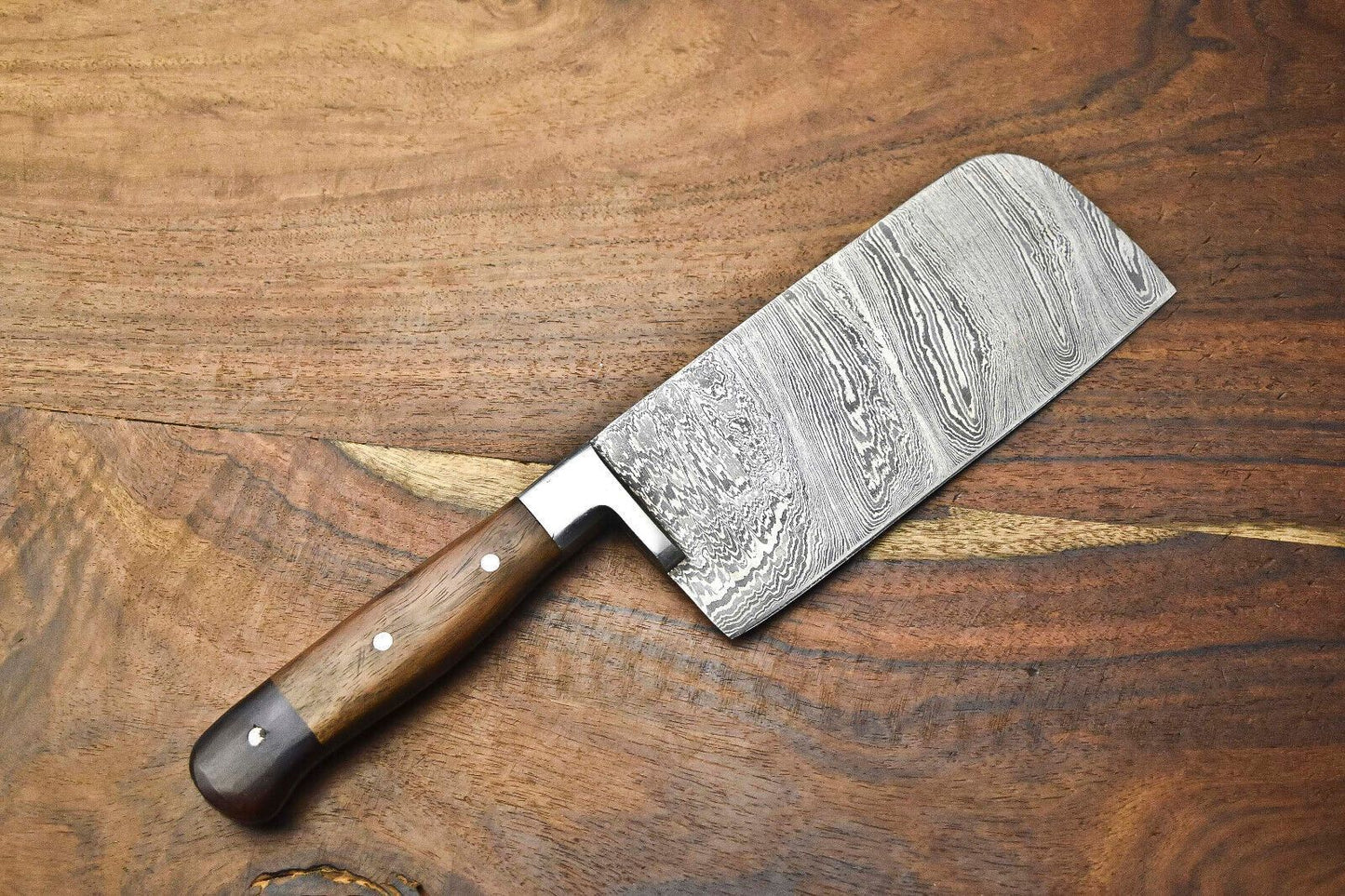 Premium Handmade Damascus Chef Knife  Full Tang Blade For Kitchen Or Camping Use 1