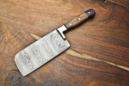Premium Handmade Damascus Chef Knife | Full Tang Blade for Kitchen or Camping Use