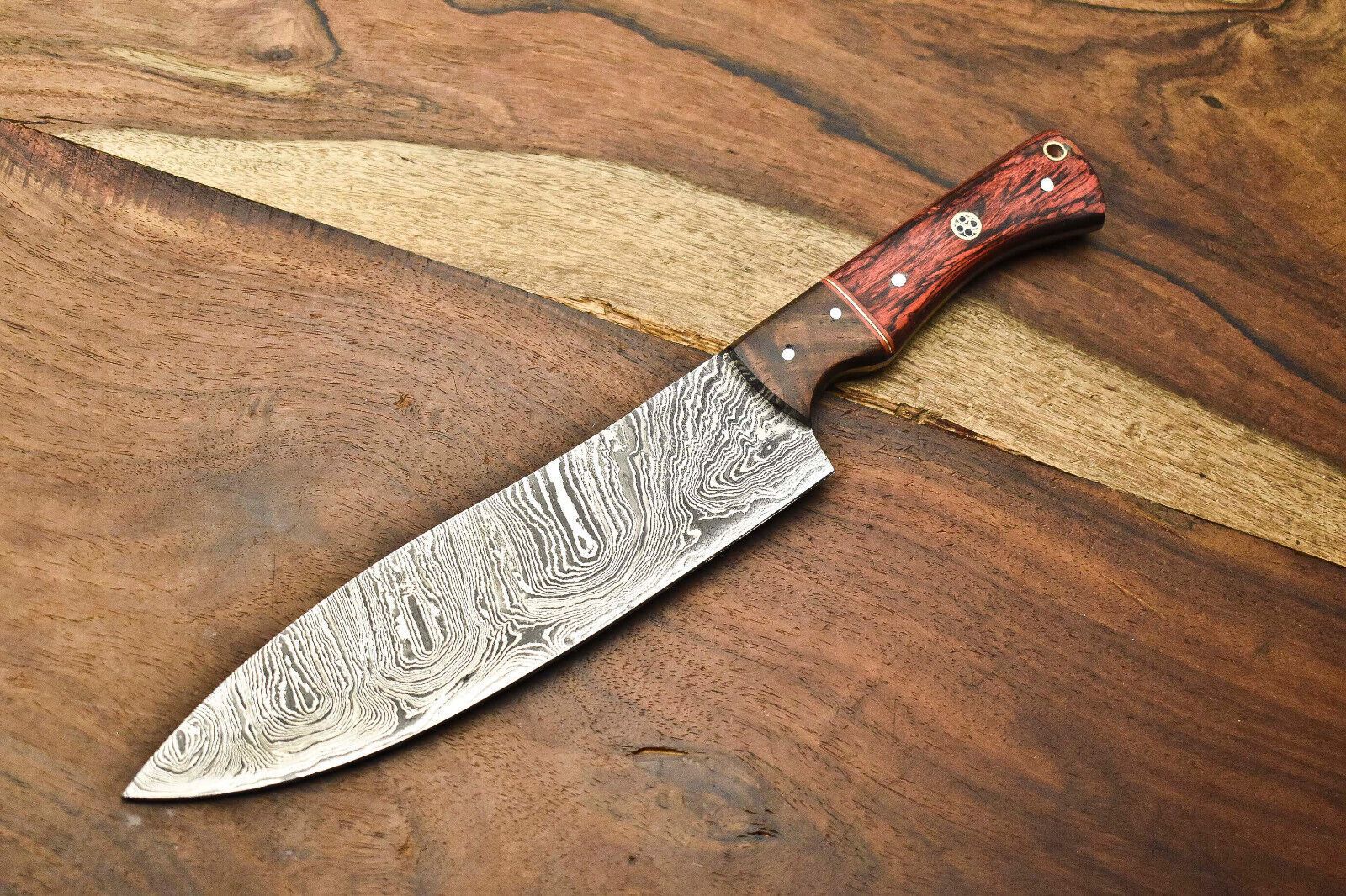 Professional Full Tang Damascus Knife | Custom Handmade Chef & Utility Knife