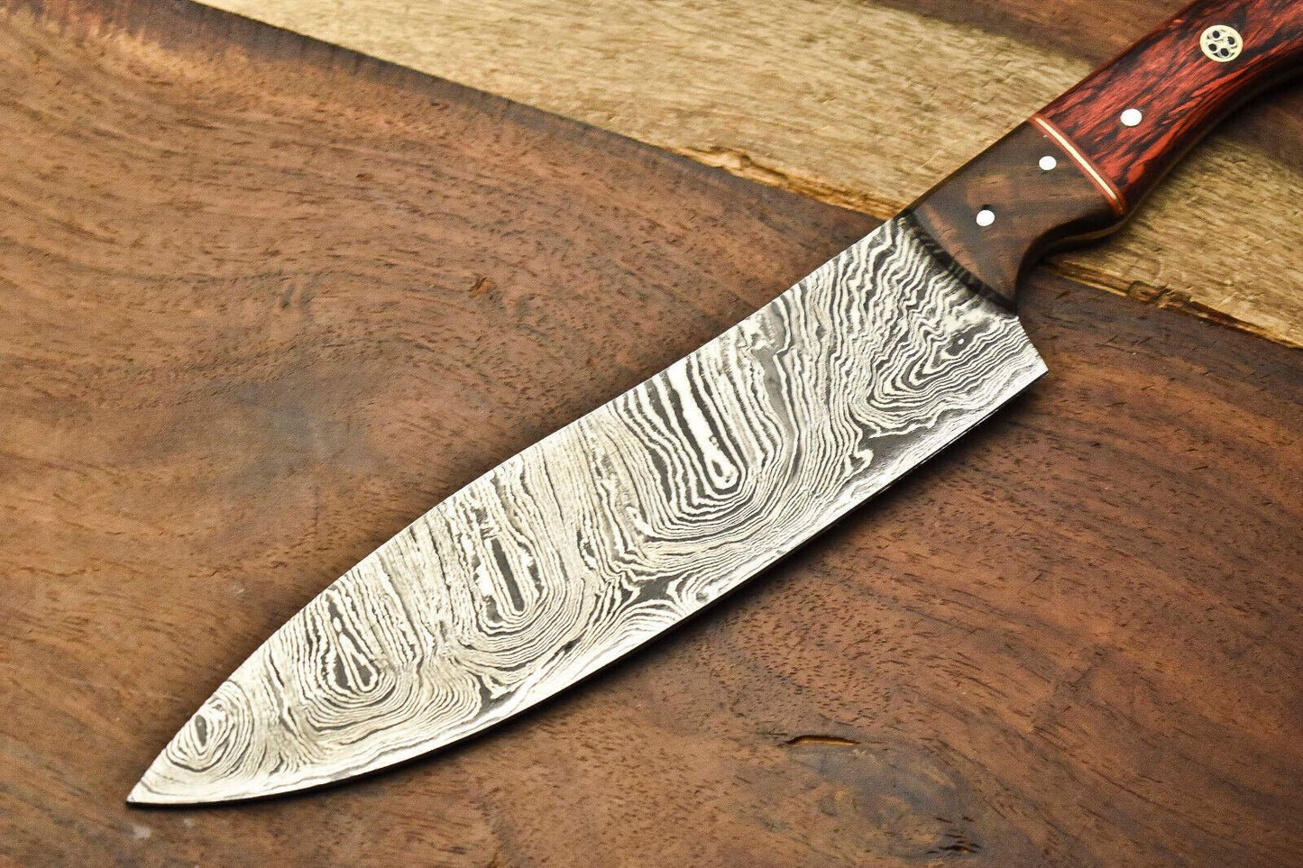 Professional Full Tang Damascus Knife  Custom Handmade Chef  Utility Knife 3