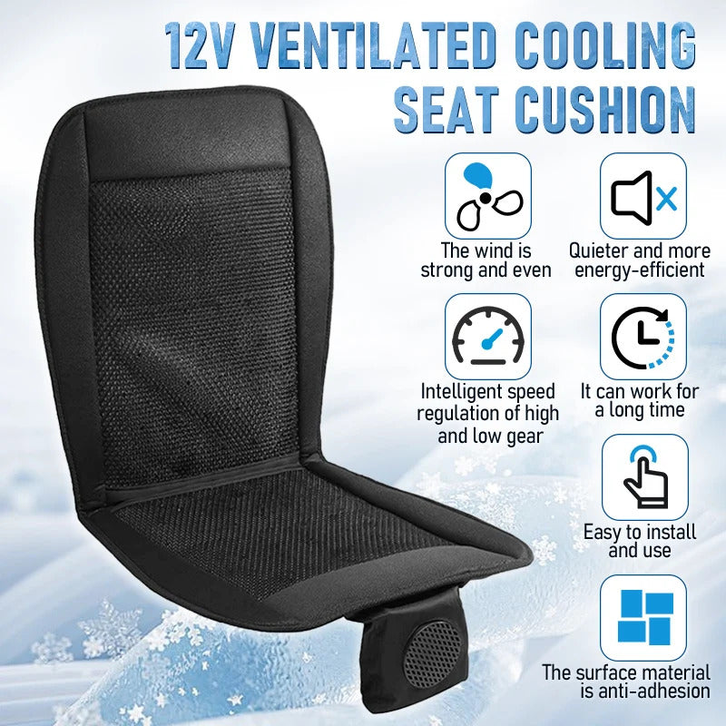 Car Cooling Seat Cushion 3D Spacer Summer Cool Air Pad 8 Fan Fast Blowing Ventilated Refrigerated S 2