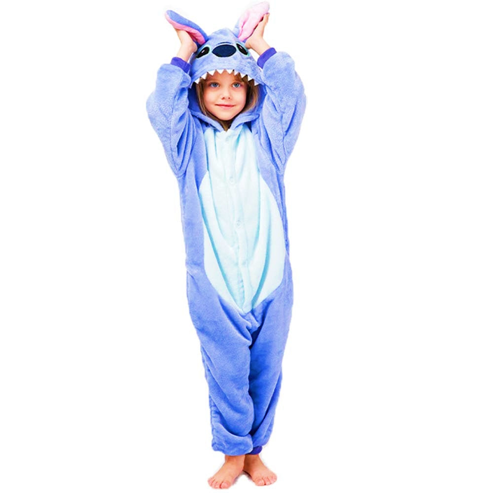 Kids Cartoon Pajamas Set, Animal Onesie Jumpsuit for Girls and Boys, Anime Cosplay Costume for Christmas and Halloween