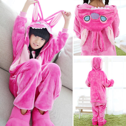 Kids Cartoon Pajamas Set, Animal Onesie Jumpsuit for Girls and Boys, Anime Cosplay Costume for Christmas and Halloween