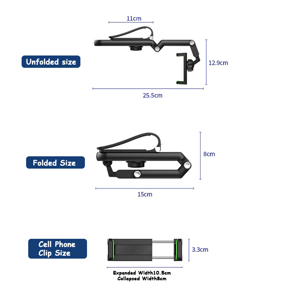 Universal Rotating Car Sun Visor Phone Holder, Multifunctional Cell Phone Mount for iPhone, Samsung, Android