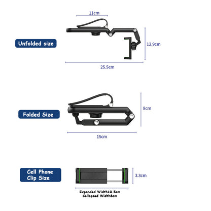 Universal Rotating Car Sun Visor Phone Holder, Multifunctional Cell Phone Mount for iPhone, Samsung, Android