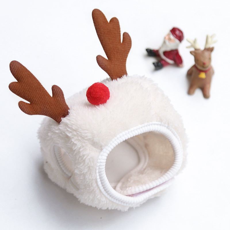 Pets Santa Bibs Funny Dog Christmas Hat Cute Cats Bandana Puppy Cap New Year Party Cosplay Costume  3