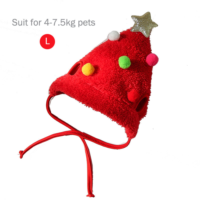 Pets Santa Bibs Funny Dog Christmas Hat Cute Cats Bandana Puppy Cap New Year Party Cosplay Costume  6