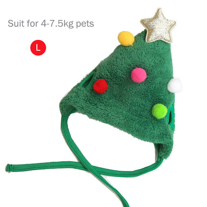 Pets Santa Bibs Funny Dog Christmas Hat Cute Cats Bandana Puppy Cap New Year Party Cosplay Costume  10