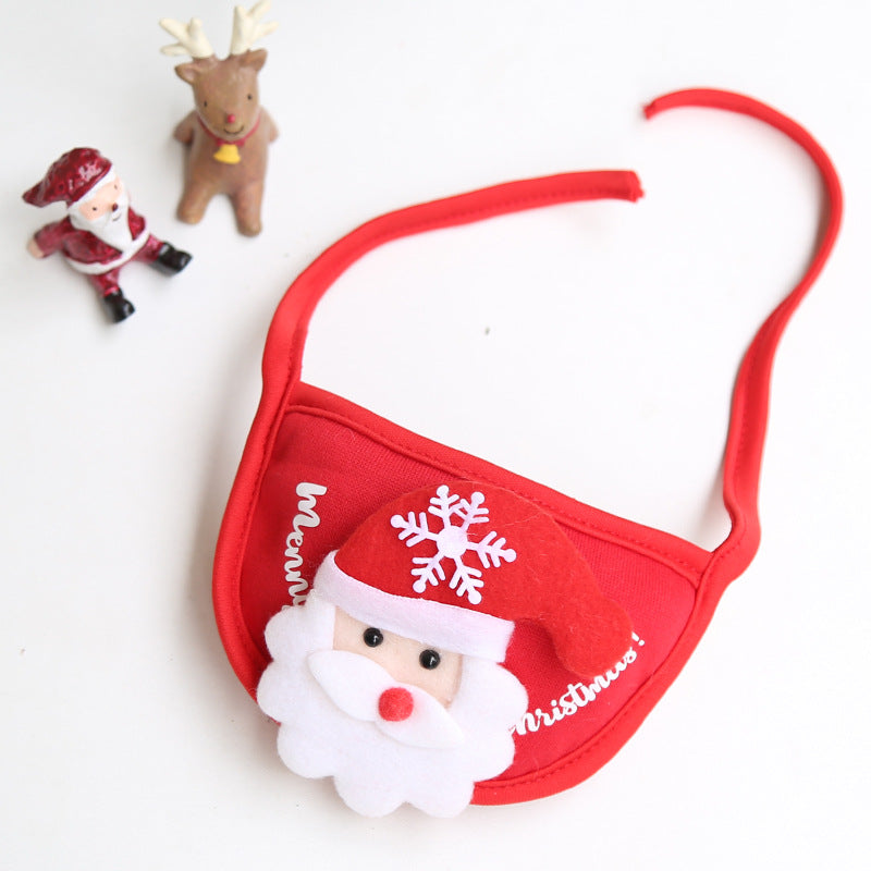 Pets Santa Bibs Funny Dog Christmas Hat Cute Cats Bandana Puppy Cap New Year Party Cosplay Costume  12